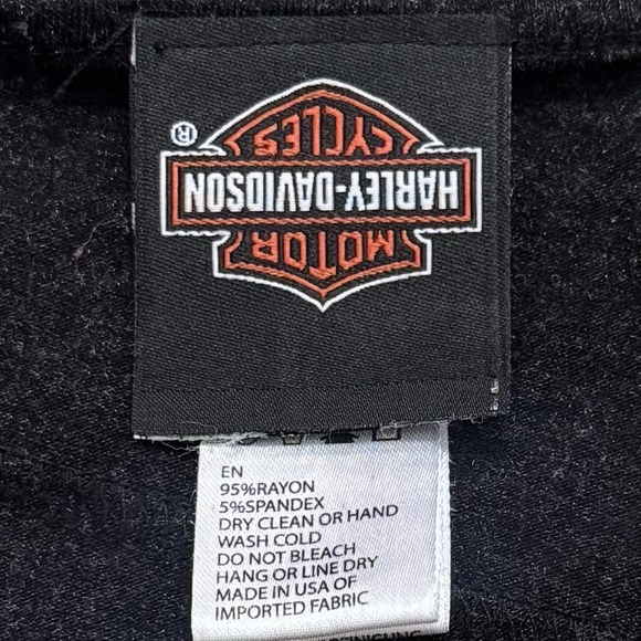 Harley-Davidson Patriot Embellished Sleeveless Tank Top Charcoal Rhinestone M - Picture 8 of 11